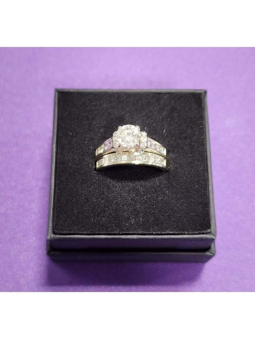 Diamond Bridal Set in 14K White Gold